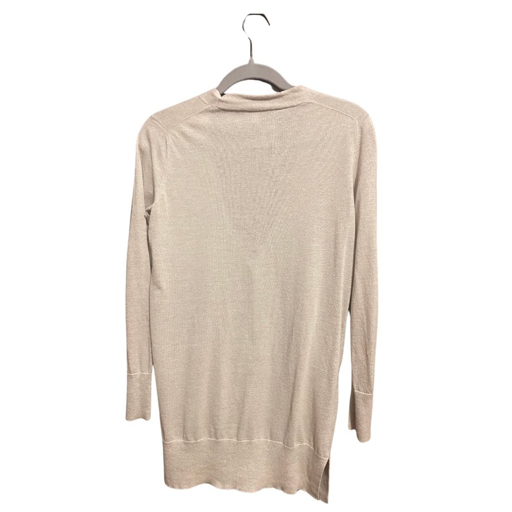 GAP Linen Blend V-Neck Long Cardigan in Clay - Picture 6 of 9